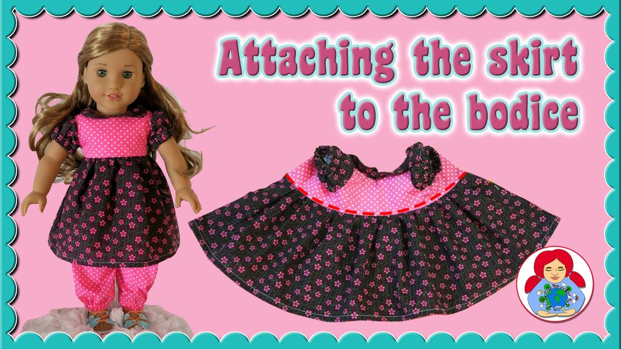 DIY | American Girl doll dress: Attaching the skirt • Sami Doll Tutorials