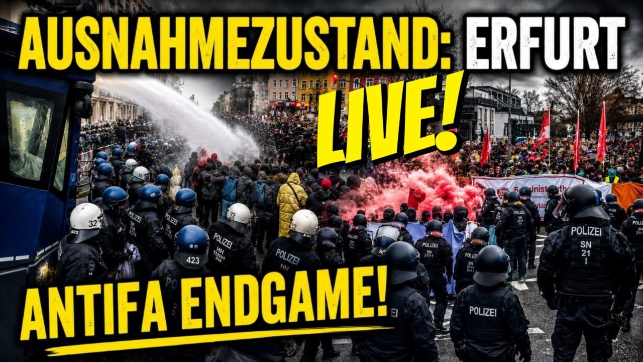 LIVE ❗ ERFURT AfD Parteitag & Antifa Gegendemo 💥 Ausnahmezustand - Endgame? Eskaliert es? 😱
