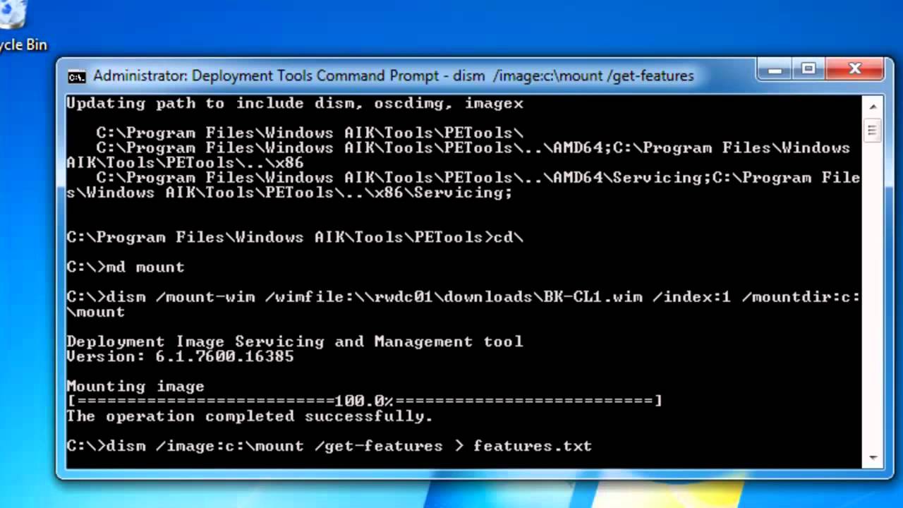 Modify Microsoft Images (WIM file) using Deployment Imaging Servicing & Management  (DISM)