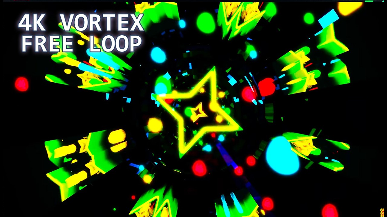 VJ Loop Neon bright lights abstract Background video | VJ and DJ Loop Animation in 4K 2