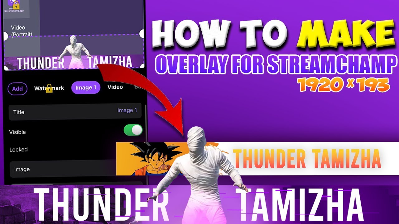 How to Make 3D Overlay For Stream_Champ Tamil | Perfect Stream champ Overlay Size Tamil #streamchamp