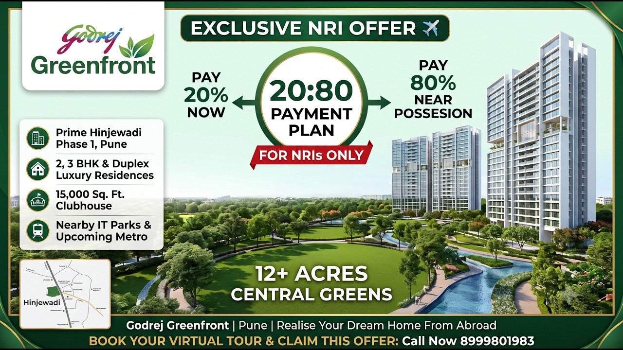 Greenfront 2026 New Launch in Hinjewadi Phase 1 Pune | Godrej Properties | Sample Flat + Drone View