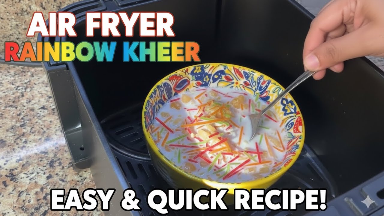 Rainbow Semiya Payasam in Air Fryer! 🌈✨ | ஏர் பிரையரில் ரெயின்போ சேமியா பாயசம் | Quick Dessert
