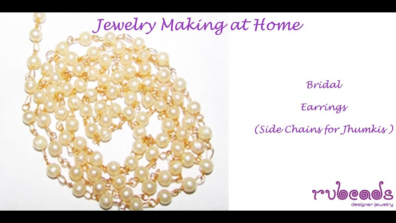 How to make side chains for Earrings | Earrings Making | Jewellery Making Tutorial