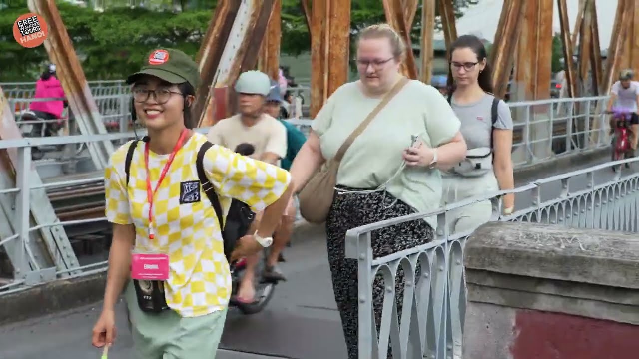 Long Bien Bridge in the Summer Afternoon