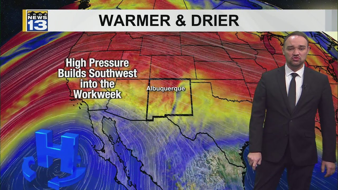 Drier and warmer conditions move in through the end of February