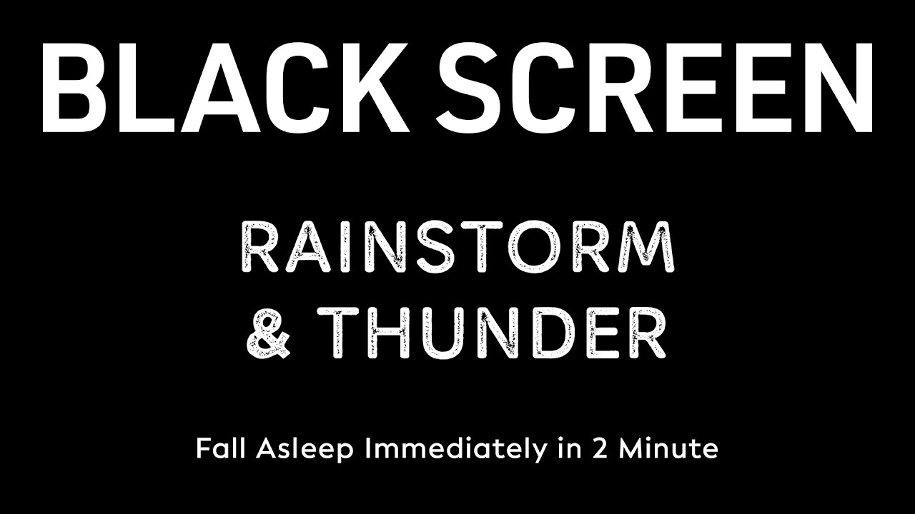 Instant Insomnia Relief Tonight with Powerful Rainstorm & Thunder | Black Screen