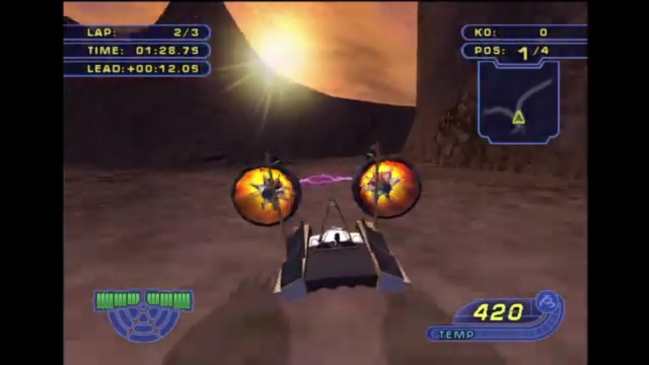 Star Wars Racer Revenge Watto In Single Race On Tatooine Badlands