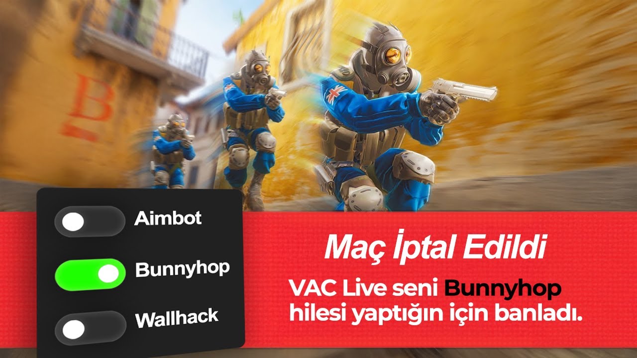 BUNNYHOP Hilesi VACLIVE Yedirir mi ? CS2 Hile | CS2 Hileli Rekabetçi