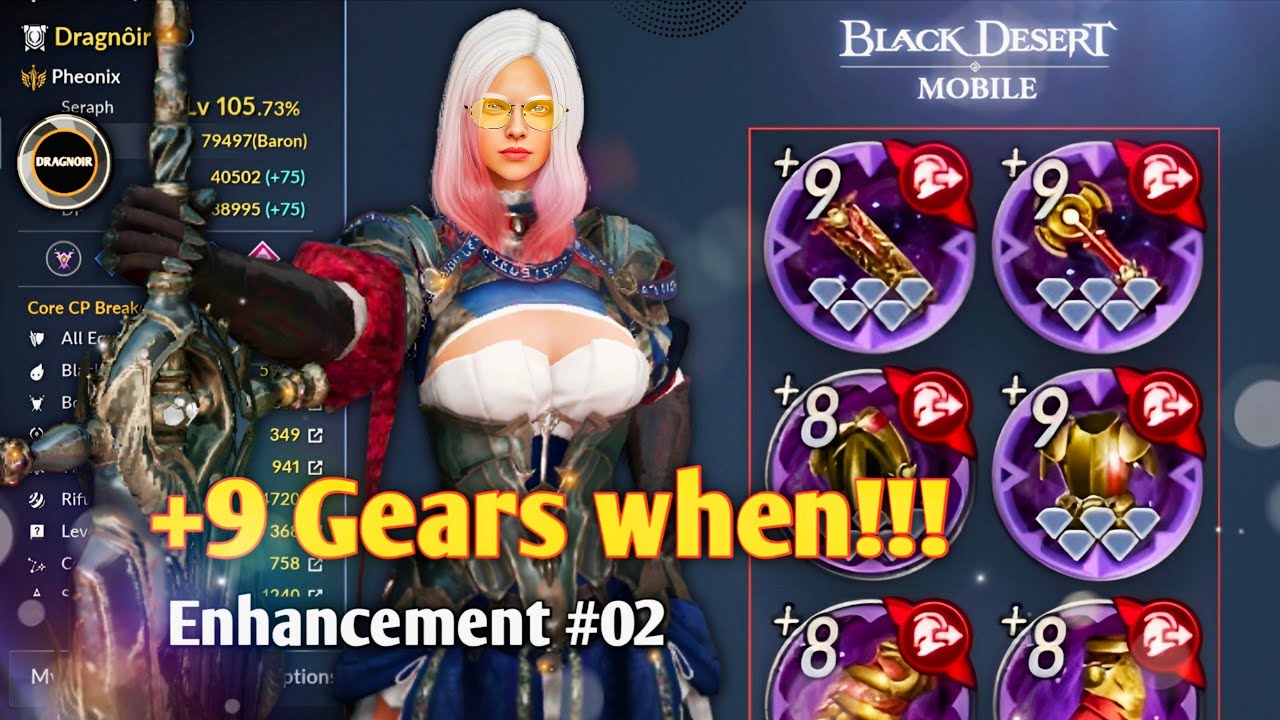 Enhancing gears To +9 😎 | And big CP boost 😲 | Black Desert Mobile 