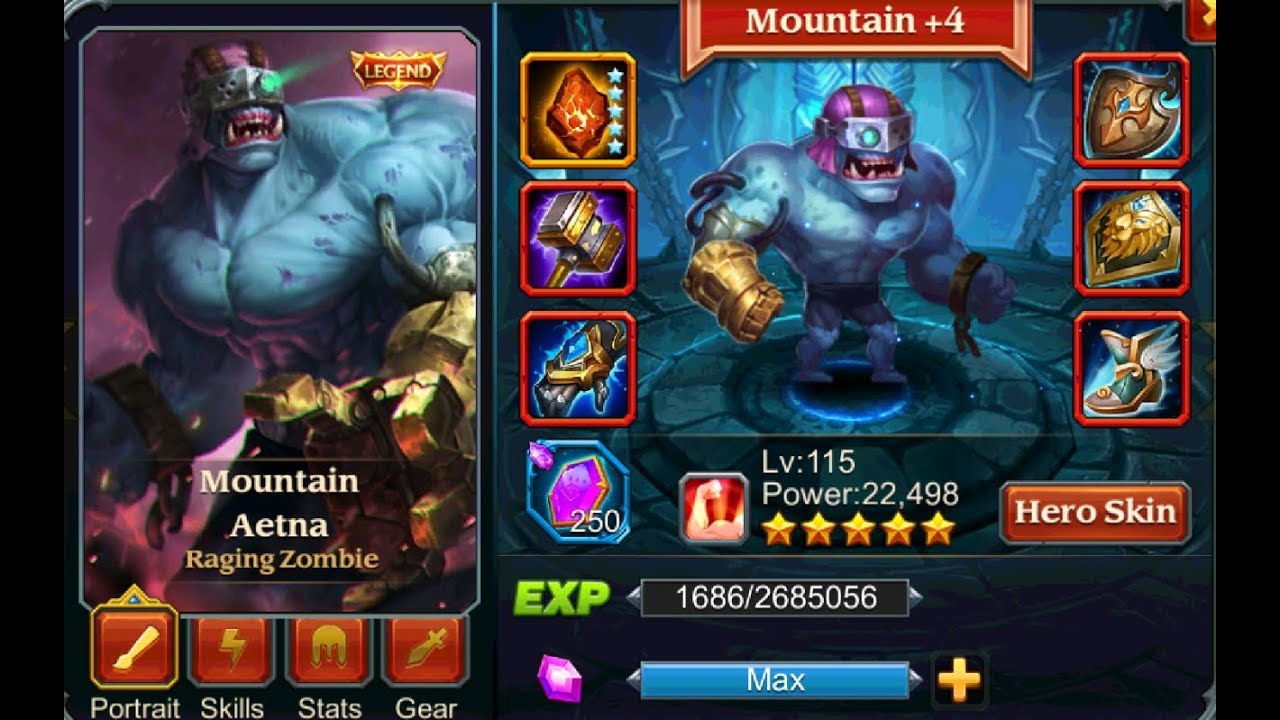 Heroes Charge Moutian Aetna Raging Zombie SKIN