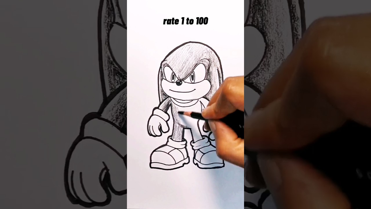 rate 1 to 100 my drawing #shorts #drawing #sonic #shadow #art #sonicthehedgehog