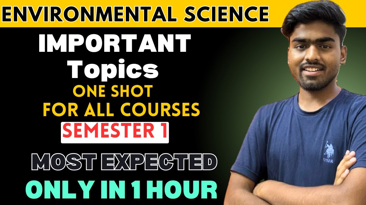 Environmental Science 1 ONE SHOT Most Important Questions for semester 1 DU SOL EXAM
