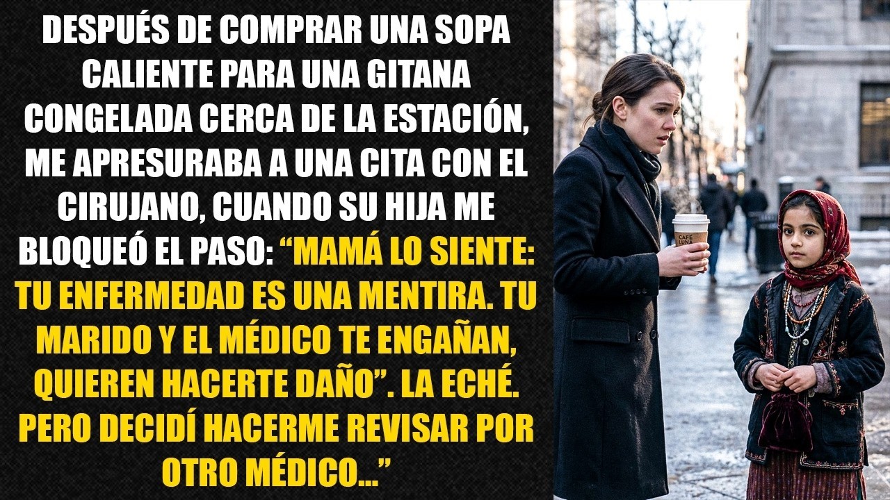 Después de comprar una sopa caliente para una gitana congelada cerca de la estación, me apresuraba..