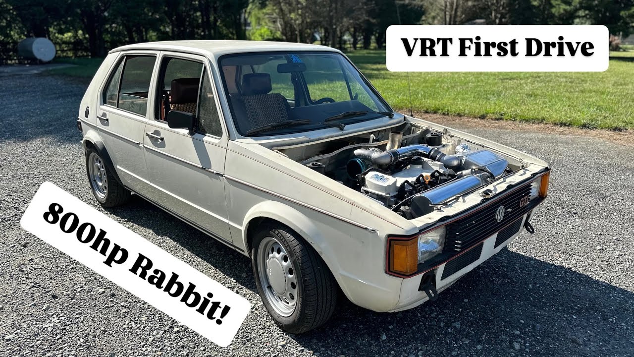 800 л.с. MK1 RABBIT VR6 TURBO ПЕРВЫЙ ПРИВОД