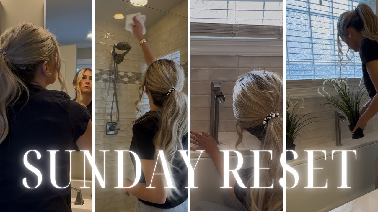 Sunday Reset | Primary Bathroom Deep Clean | CLEANING MOTIVATION
