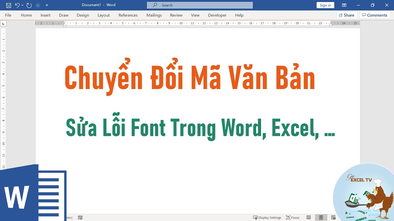 Cách chuyển đổi mã văn bản, sửa lỗi Font chữ (Word, Excel và PowerPoint)