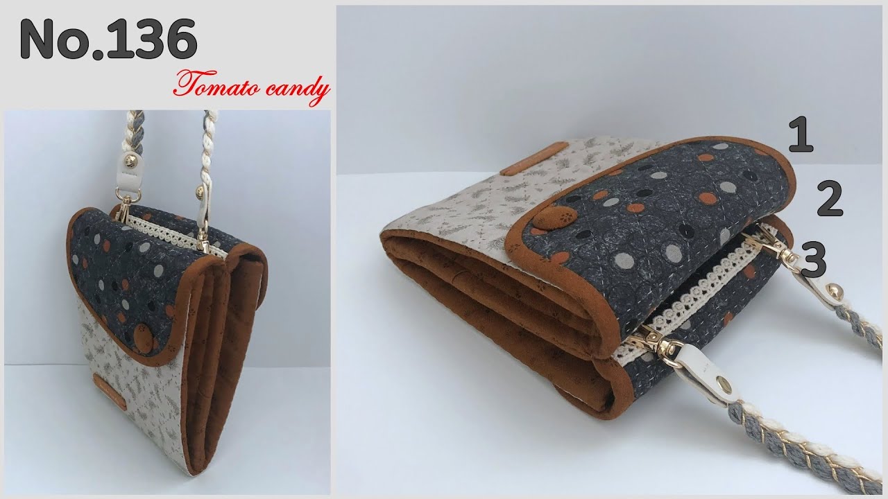퀼트 No.136 쓰리포켓 크로스백(Three pocket crossbody bag), , How to make, 퀼트가방만들기, 네이버 토마토캔디