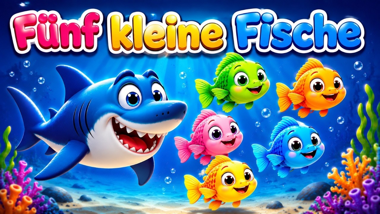 Fünf kleine Fische - Kinderlieder zum Mitsingen | ToliTöne - Kinderlieder