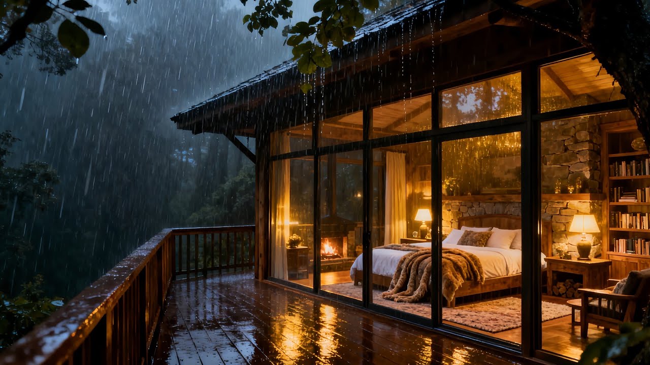 LIVE Torrential Rain in the Forest at Night 🌧️ Deep Sleep, Relaxing Rain Sounds & Nature Ambience