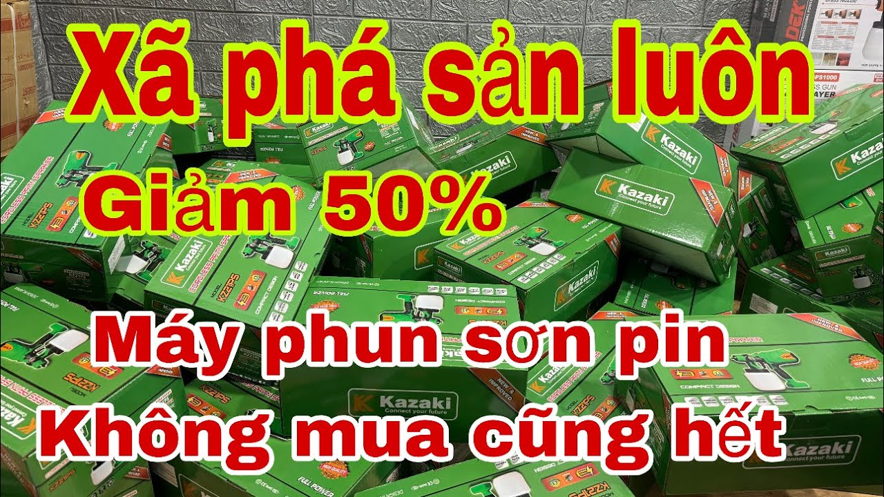 NAY KÈO THƠM XÃ PHÁ SẢN LUÔN , GIẢM 50% GIÁ BỘ MÁY PHUN SƠN XÀI PIN , KHÔNG MUA CŨNG HẾT 