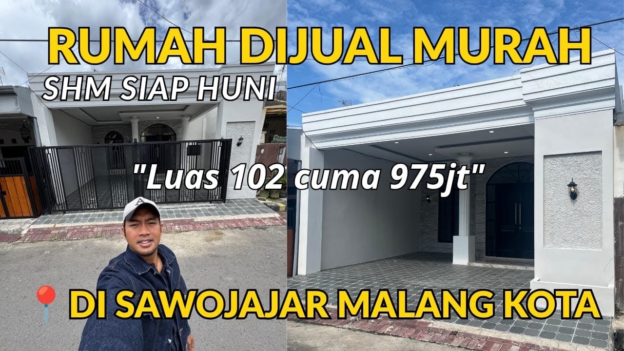 RUMAH MALANG DIJUAL SIAP HUNI‼️ SAWOJAJAR DEKAT TOL & SUPERINDO😍 CUMA 975 JUTA🔥