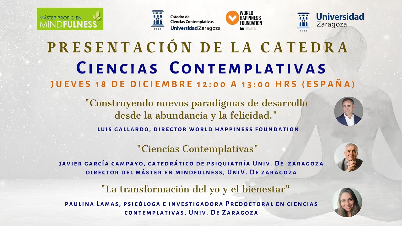 PRESENTACIÓN DE LA CATEDRA DE CIENCIAS CONTEMPLATIVAS