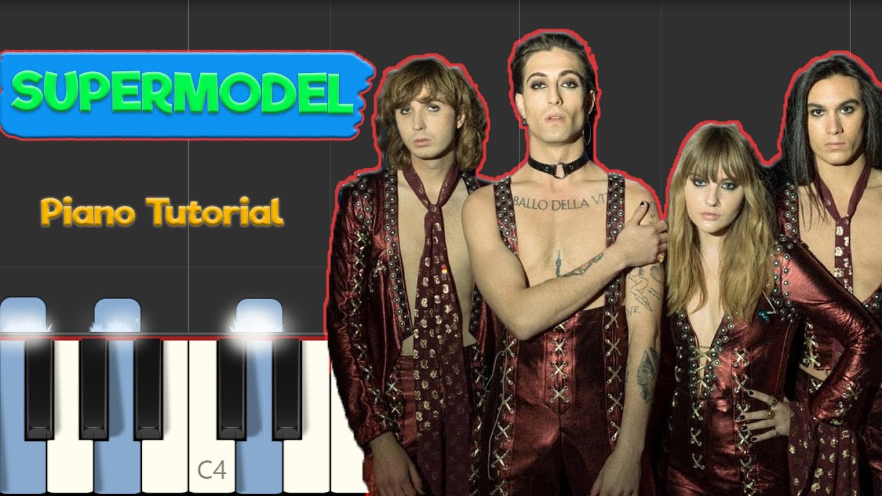M&aring;neskin - SUPERMODEL - Piano Tutorial