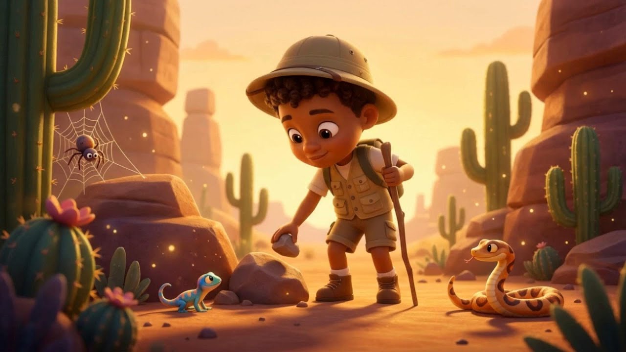 Herping Tiny Trackers 🪨🐊 | El Paso Edition 🎶🧭 | Lo-Fi 528 Hz Kids’ Adventure 🐢🌵✨