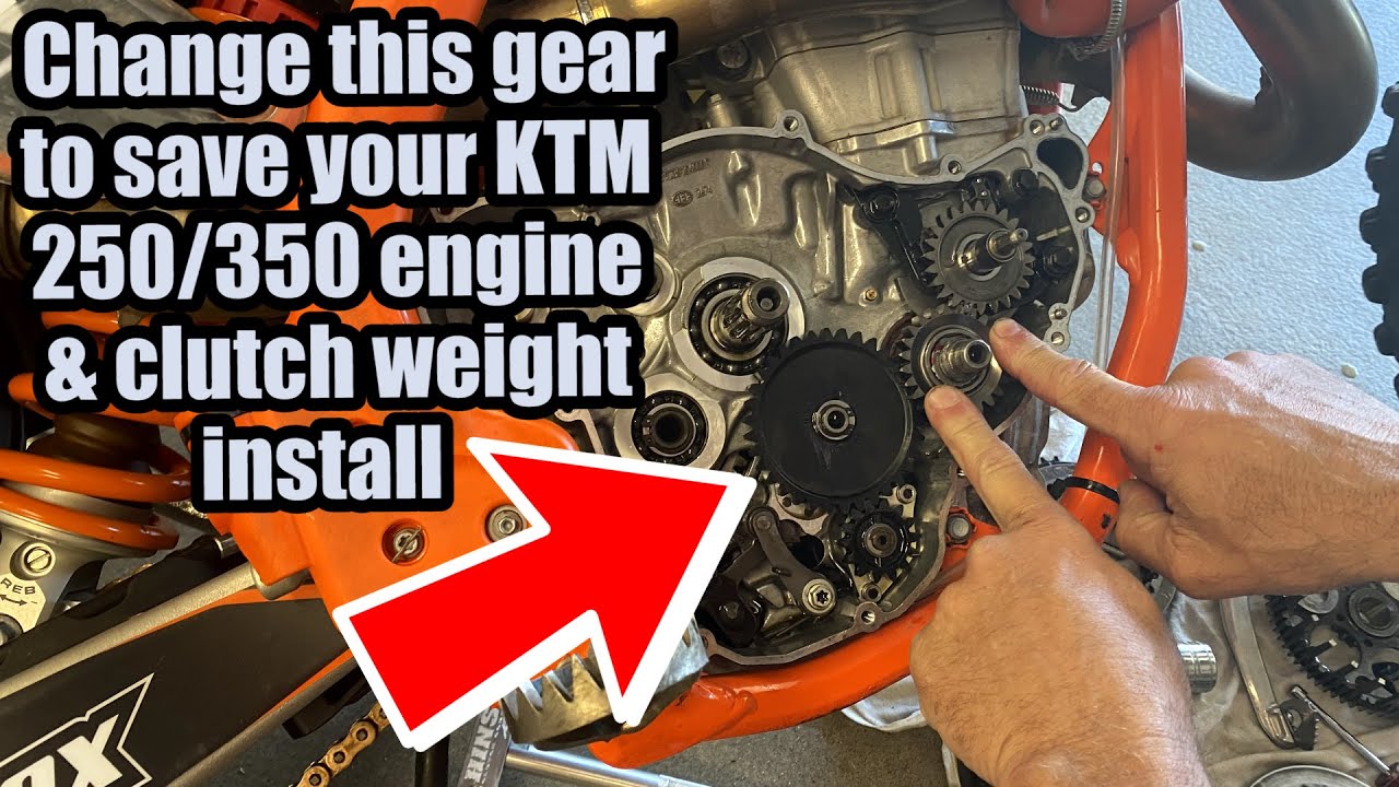 СБЕРЕГИТЕ СВОЙ ДВИГАТЕЛЬ! Замените эту шестерню на KTM 250 или 350.