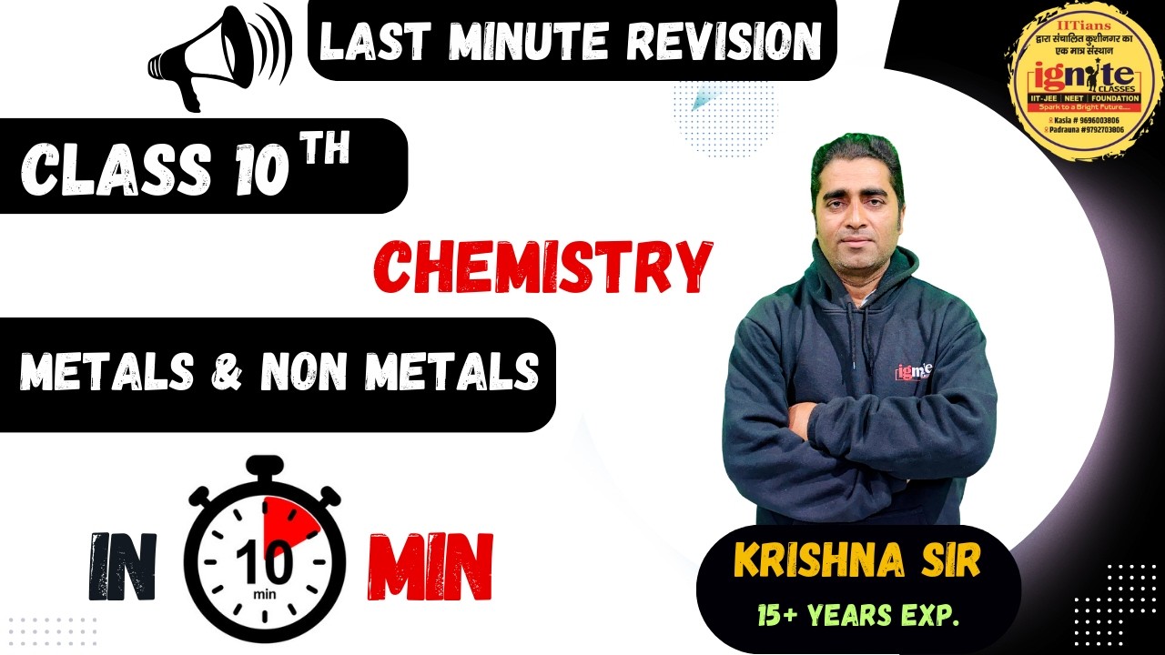 Metals and Non-Metals || Class 10 || CBSE || IGNITE CLASSES