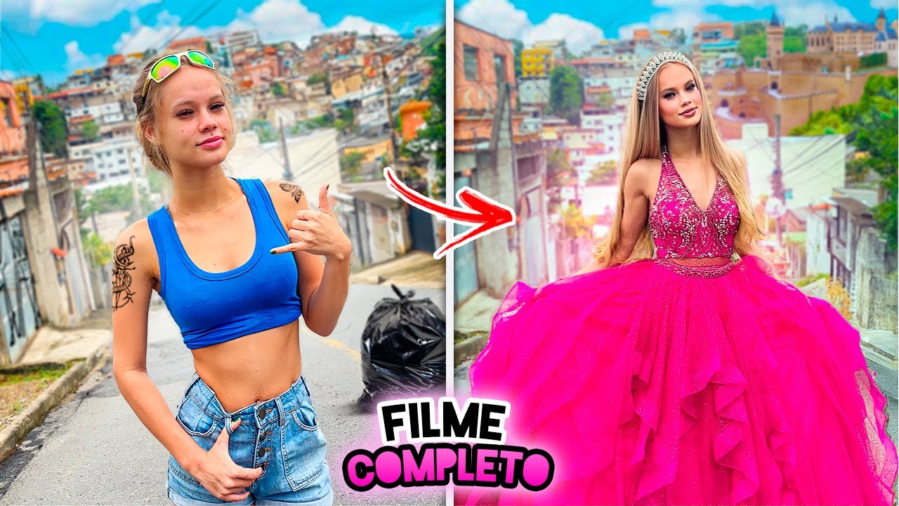 A Garota Da Favela Adotada Por Uma Família Real - O FILME 👑