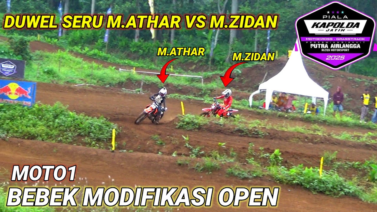 DUWEL SERU M.ATHAR VS M.ZIDAN ❗MOTO1 BEBEK MODIFIKASI OPEN❗ PIALA KAPOLDA JATIM RIZQY MOTORSPORT
