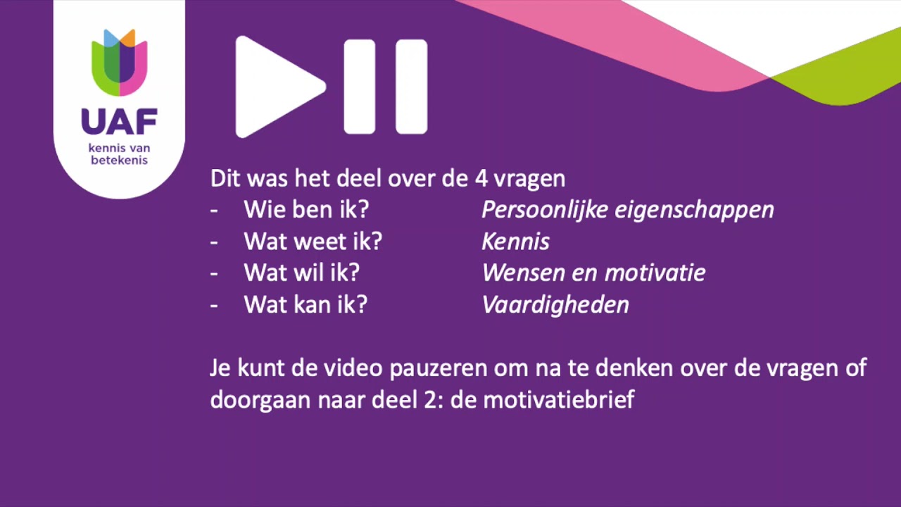 UAF - Een goede motivatiebrief maken, hoe doe je dat?
