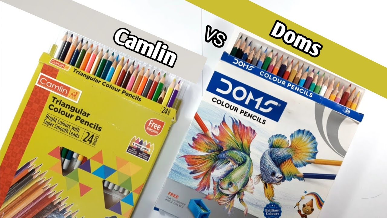 which is better Camlin Triangular Colour Pencil or Doms Colour Pencil 24 Shades ✏
