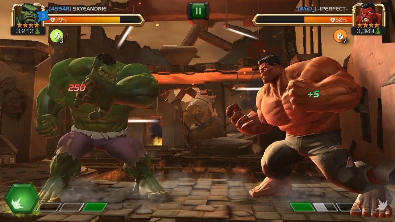 Team IMMORTAL HULK versus Team RED HULK | P2P Arena Battle 3 versus 3 | Marvel Contest of Champions