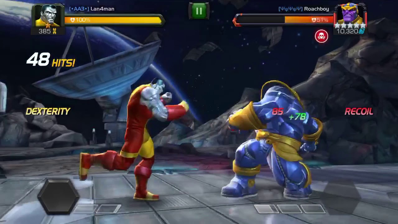 1* colossus vs. maxed out thanos (perfect version)