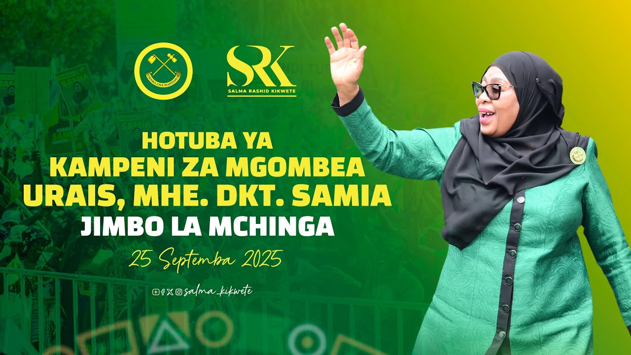 Hotuba ya mgombea urais Mhe Samia Suluhu Hassan Jimbo la Mchinga