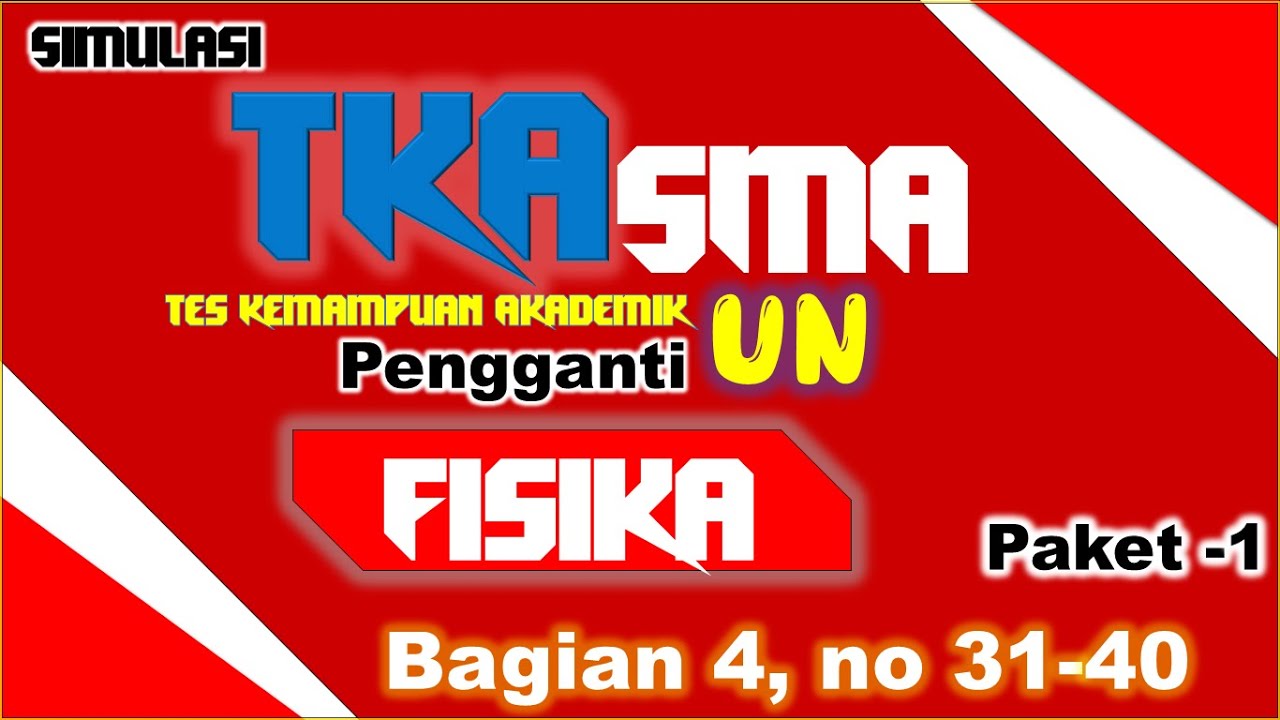 TKA FISIKA SMA 2025 simulasi paket 1 no 31 40