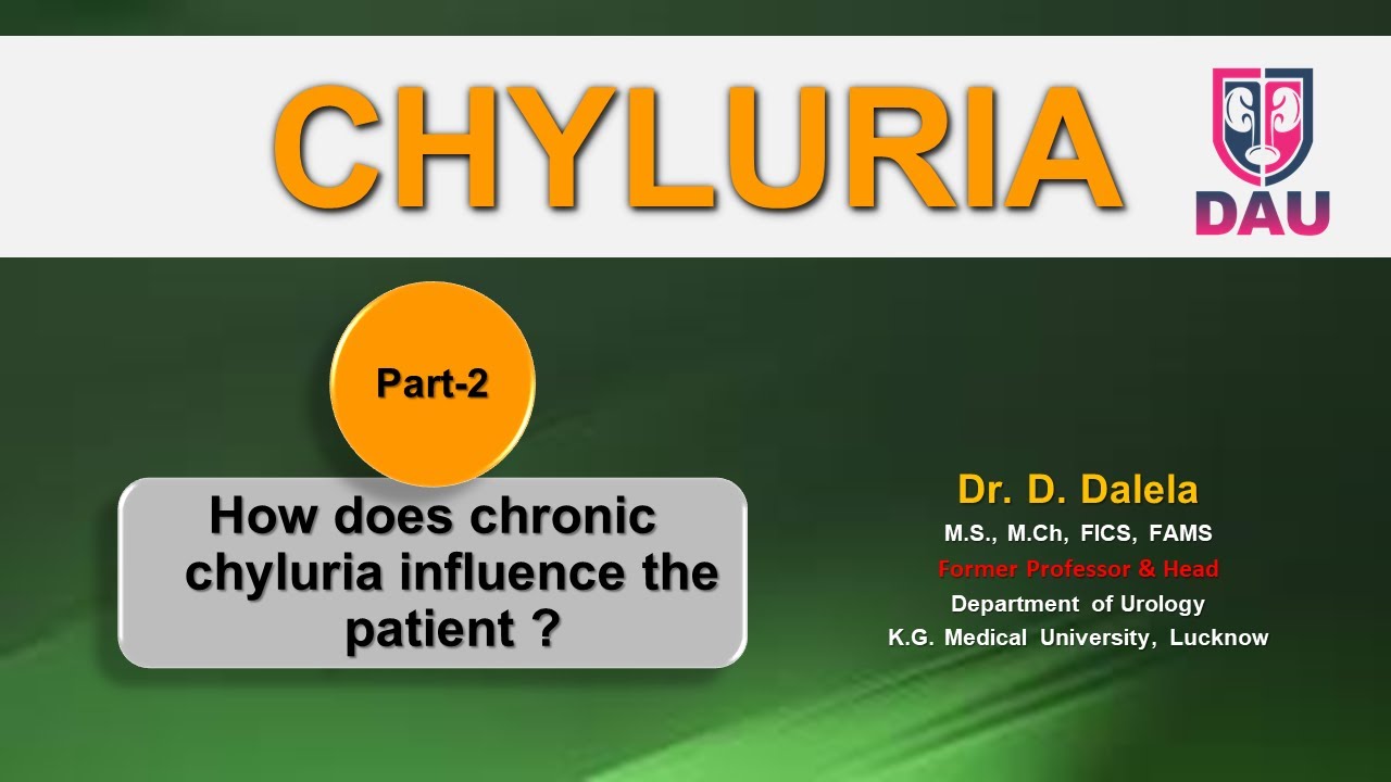CHYLURIA : How does it affect the patient ?