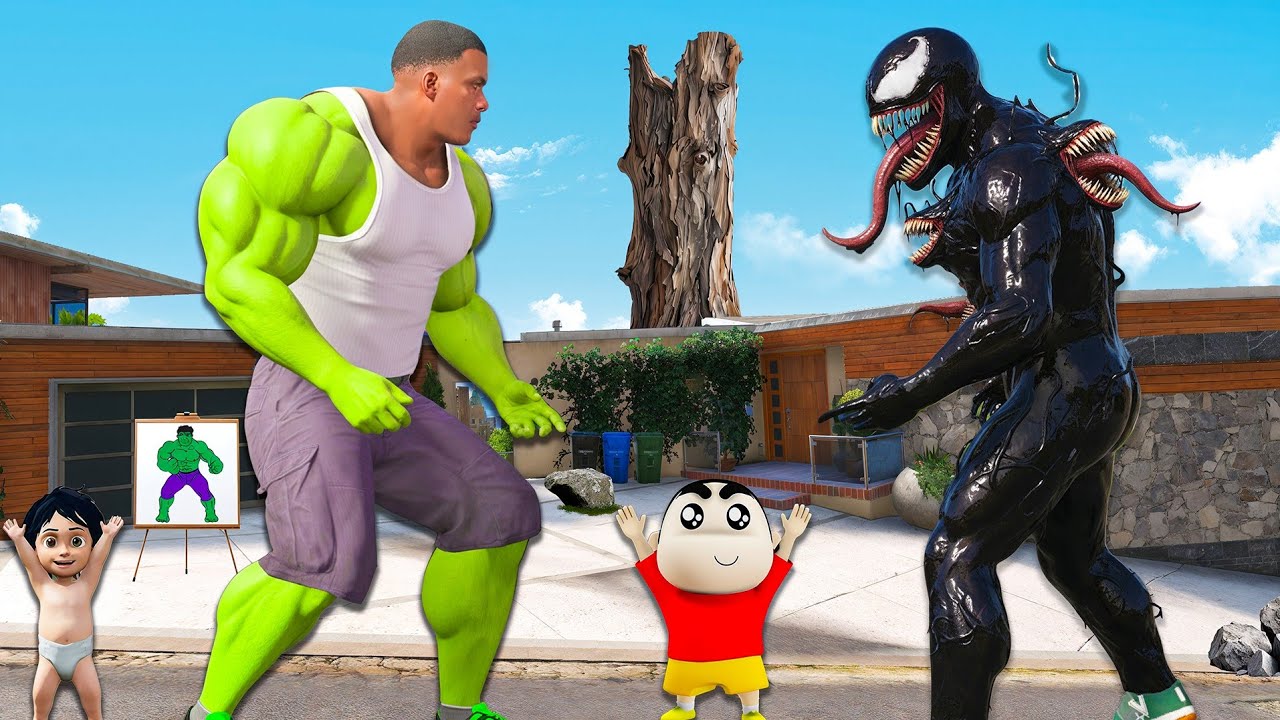 GTA 5 : Green Hulk Franklin কি হারাতে পারবে বদমাশ Venom কে 😱 | GTA 5 Bangla Gameplay 