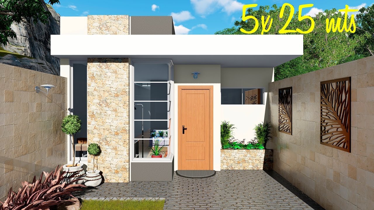 Plano de casa de 5x25m