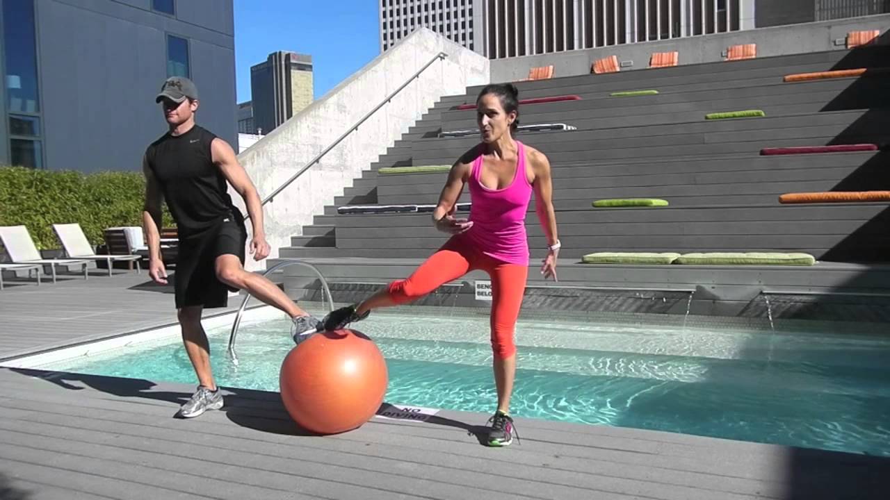 Stability Ball Partner Workout || Strength Core Balance  | Maria Sollon Fitness || Groovy Sweat