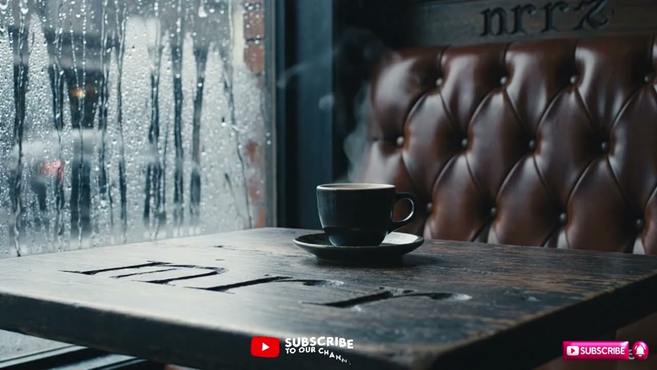 Rainy Window & Soft Jazz Music | Calm Coffee Shop Ambience#2