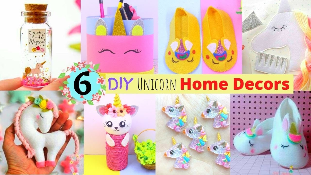 6 Unicorn Home Decor Craft Ideas / DIY Home Decors