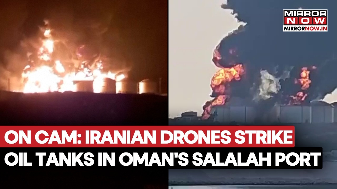 Iran War: Drones Strike Oil Storage Tanks In Oman's Salalah Port | Chilling Video On Cam