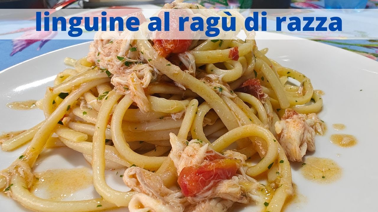 linguine (bavette) al ragù di razza...la pasta con le ali...