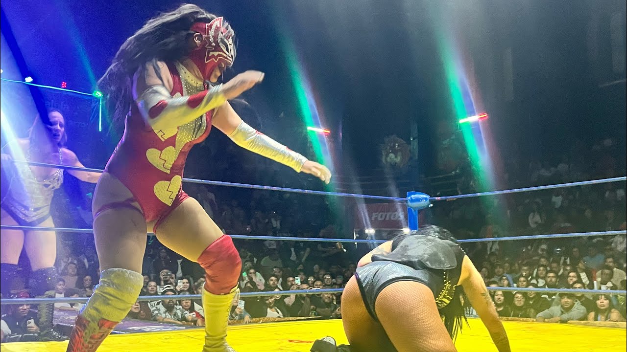 Lady Maravilla y Flamer Vs Lady Shani y Dalys en la Arena Neza 
