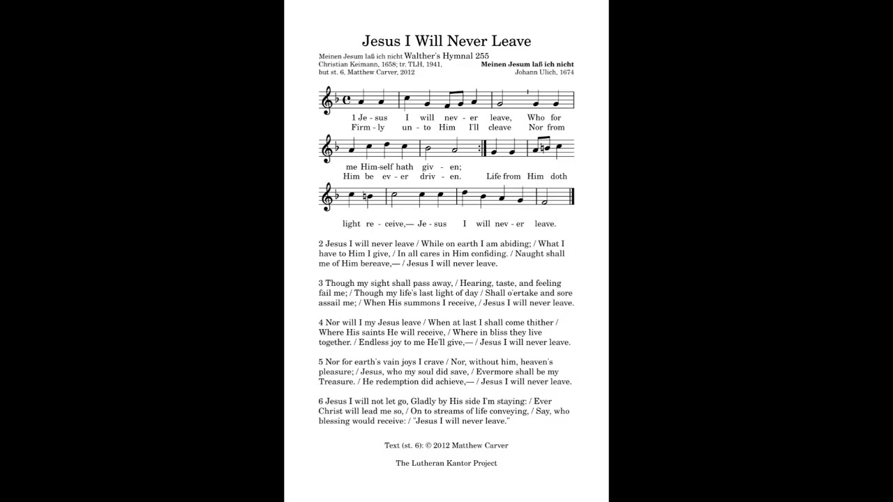 Jesus I Will Never Leave