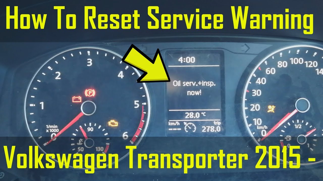 VW Transporter Oil Service & Inspection Warnings Reset - How To DIY